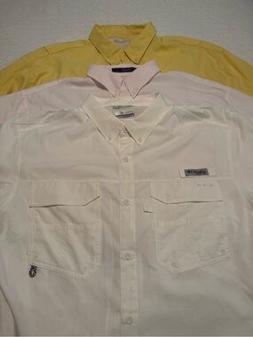 Columbia Men’s Button-Up Fishing Shirts Lot of 3 Large